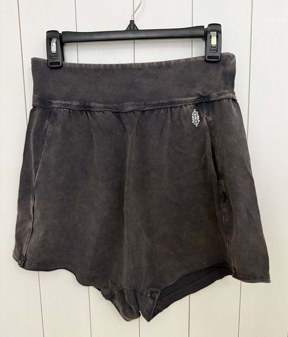 FP Movement Athletic Shorts Size S Black Mineral Wash